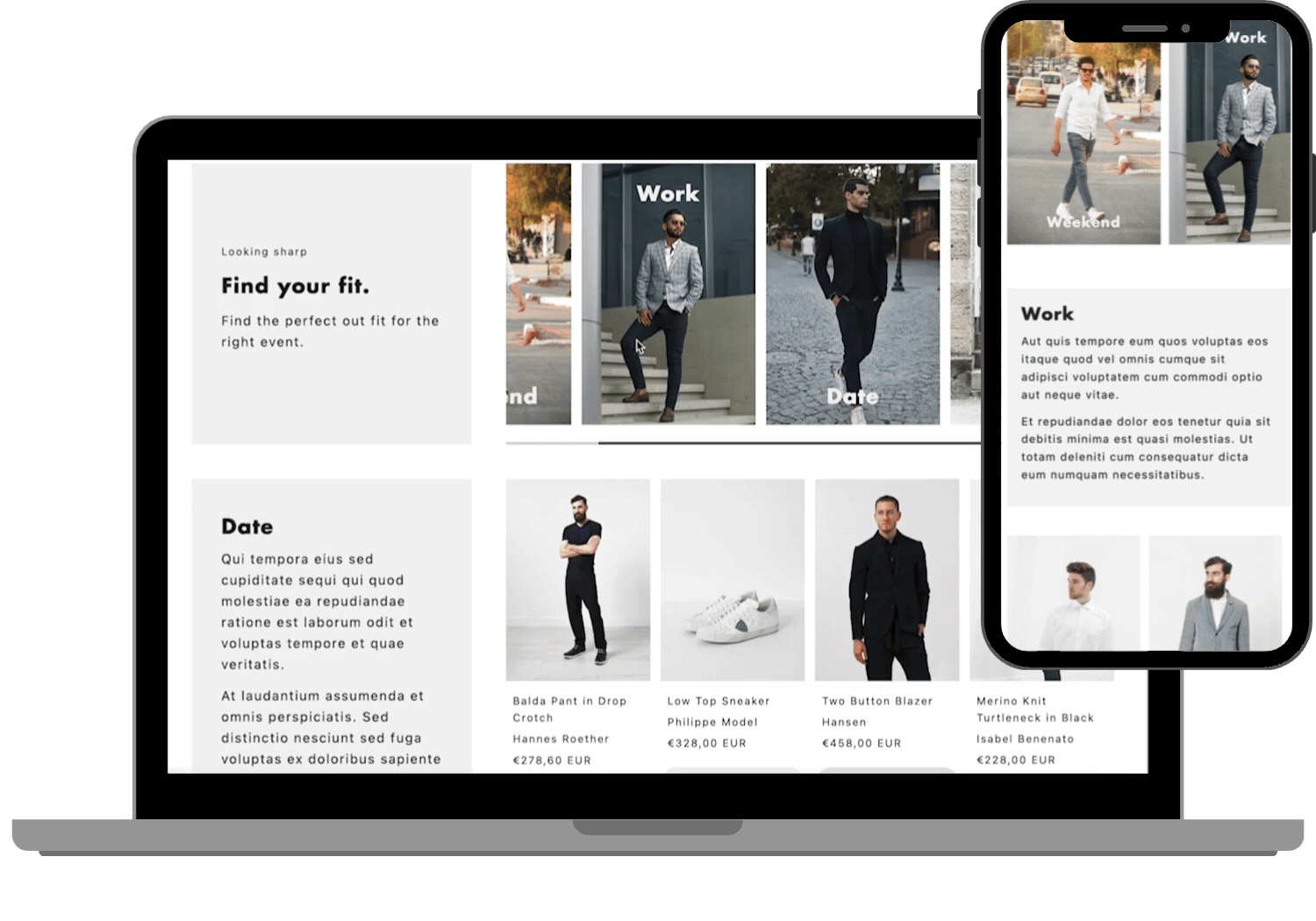 Shop the look - filter