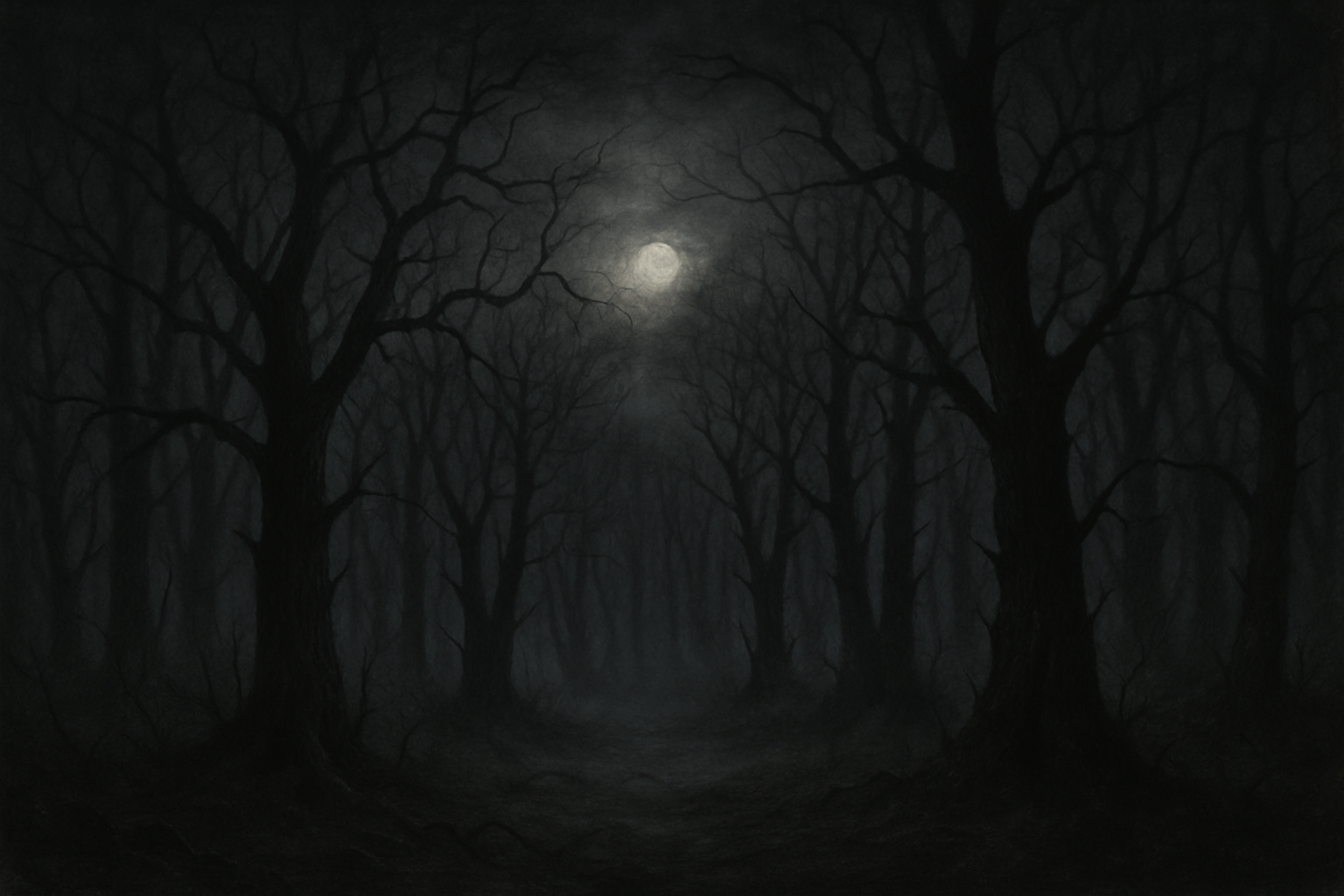 dark spooky trees