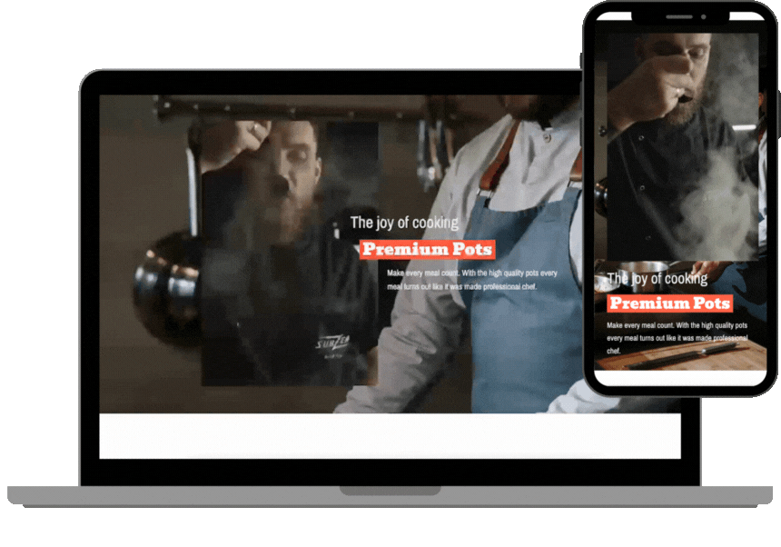 Video with text - parallax