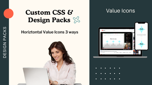 Unique horizontal value icons with a little custom CSS