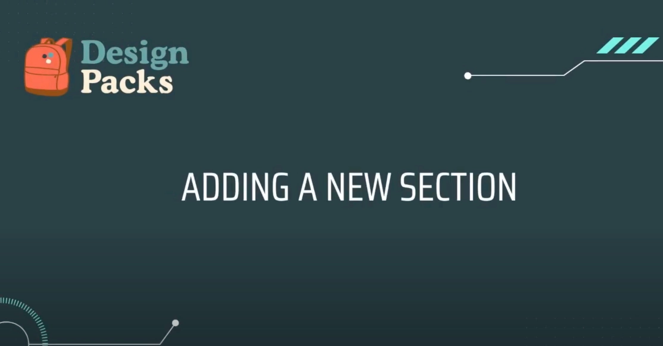 How to add a section