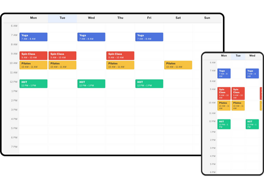 Weekly schedule