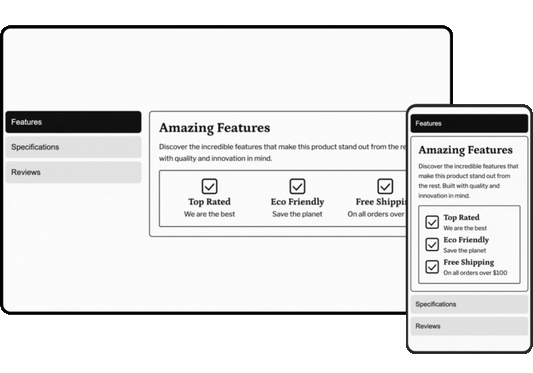 Side tabbed content