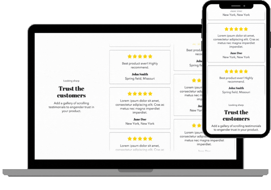 Testimonials - vertical marquee