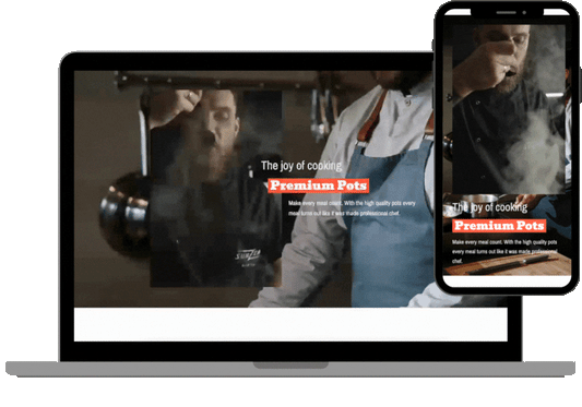 Video with text - parallax