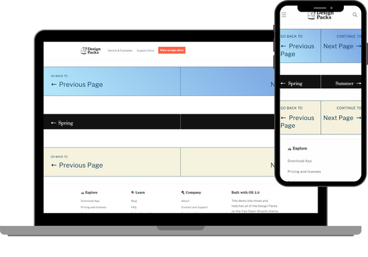 Page navigation - grid