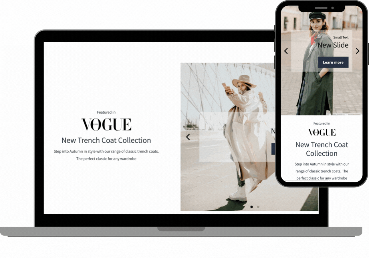 Slideshow with text