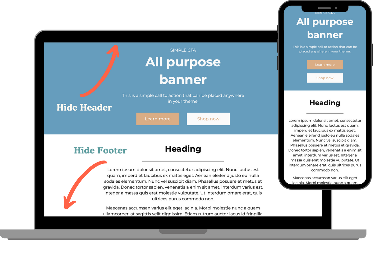 Hide header or footer
