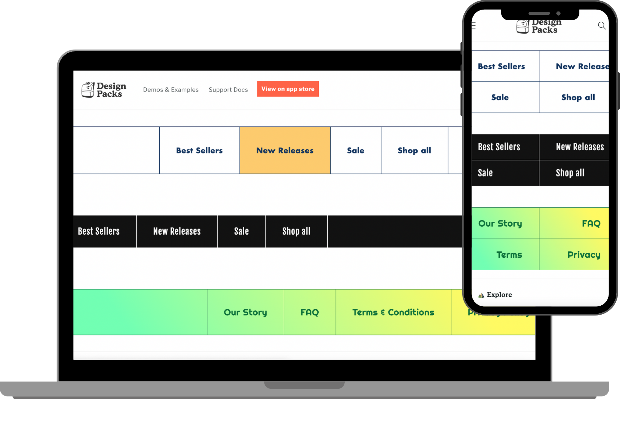Link menu - grid – 🎒 Design Packs